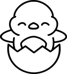 Cute Hatching Chick