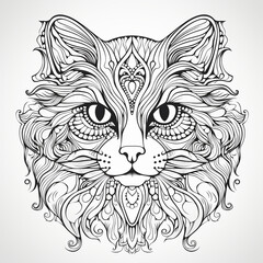 cat kitten coloring page