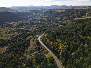 Epic mountain road in Vitosha, Bulgaria - 707865227