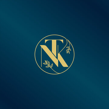 
luxury NTK letter logo, with a unique shape for various beauty products
