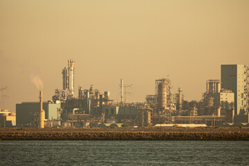 Petrochemical processing facility near Hook of Holland, port of Rotterdam, the Netherlands