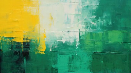 deep verdant tones infused with bright yellow highlights in a striking abstract piece, perfect for gallery walls and designer spaces