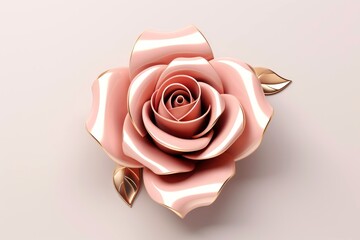 Close-up, 3d mockup of beautiful rose background,