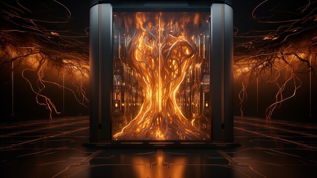 High-Performance AI Supercomputer AI Generated