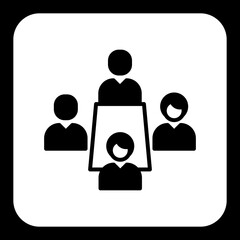 Business icon. Black business icon. Line business icon. Business icon set