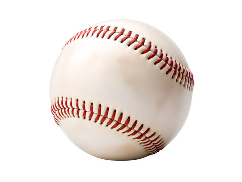 Baseball (ball), isolated on a transparent or white background