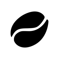 vector coffee beans icon isolated on white background