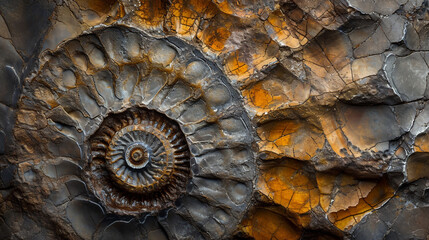 Fossils nature background. 