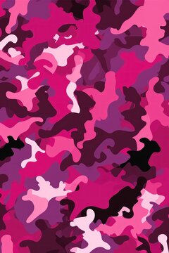 Fuchsia camouflage pattern design poster background