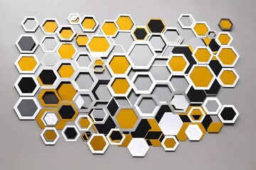 Evento Acrylic Mirror Hexagon 3d Wall Sticker Sets Decore Art Hexagonal Design Decoration For Home Decor
