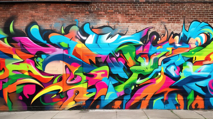 Street art graffiti on the wall - obrazy, fototapety, plakaty
