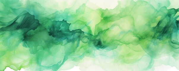 Fototapeta na wymiar Green abstract watercolor background