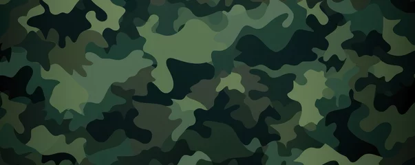 Fotobehang Green camouflage pattern design poster background © Celina