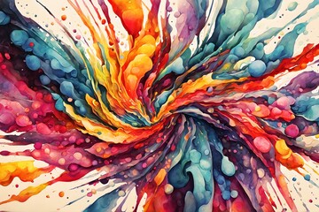 Masterpiece Bursting With Vibrant Vivid Chroma Colors (JPG 300Dpi 10800x7200)