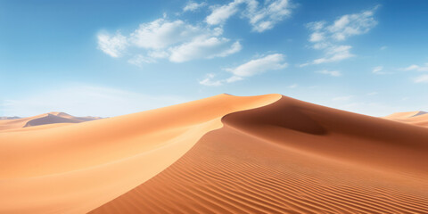 Fototapeta na wymiar The Tranquil Orange Dune: A Beautiful Desert Adventure in the Sahara