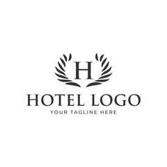 Elegant Hotel Logo icon vector template
