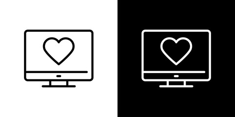 シンプルなデザインのハートアイコン