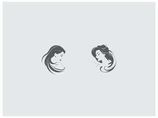 premium beauty set logo design vector, vector and illustration,