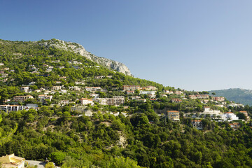 Fototapeta na wymiar The panorama of Eze village, the French Riviera 