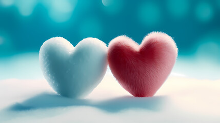 Fototapeta premium Romantic heart shaped Valentine's Day background for background, cards, flyers, posters, banners and cover designs etc.