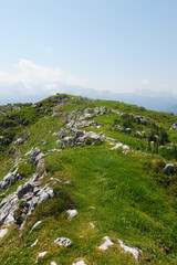Fototapeta na wymiar The view from the top of Hoher Sarstein mountain, Upper Austria region 