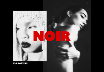 Noir Dream Poster Photo Effect Mockup
