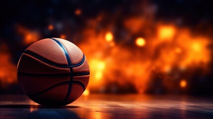 basketball on the basketball court