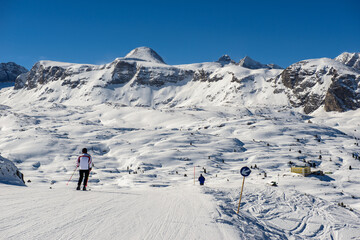 Fototapeta na wymiar Skiläufer am Krippenstein | Salzkammergut