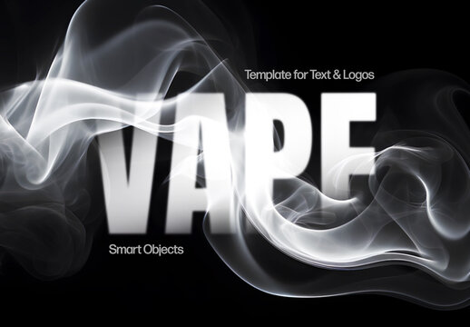 Smoke Text Effect Mockup
