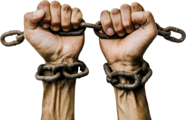 Hands in chains transparent background PNG clipart