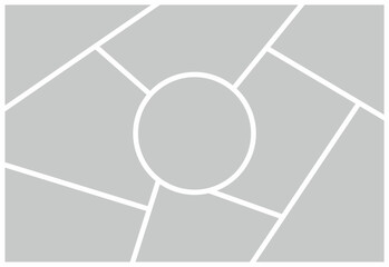 Pictures or photos frame collage. comics page grid layout abstract photo frames and digital photo wall template