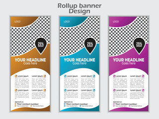 Roll up corporate template layout vector