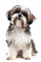 Shih Tzu dog isolated on white background