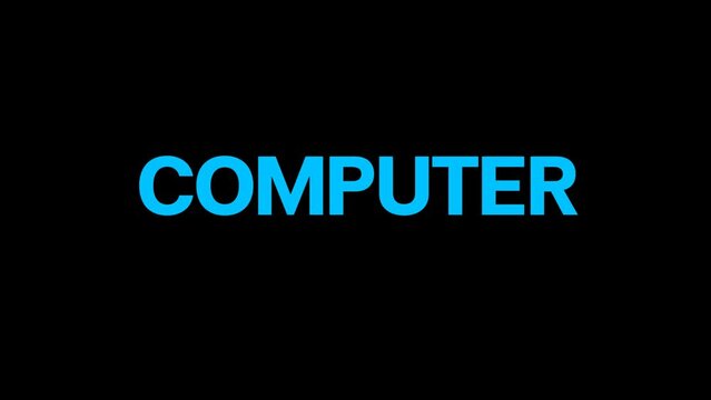 text animation title computer transaparent background