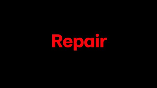 text animation title repair transaparent background