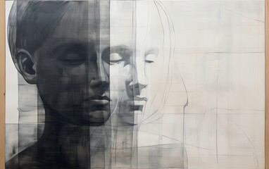 Obraz premium abstract picture of depression in humans