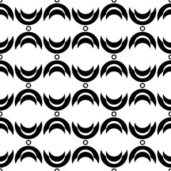set of black and white borders floral seamless swirl curvy c shaping element with circle tattoo design fabric textile tile design vector illustration 