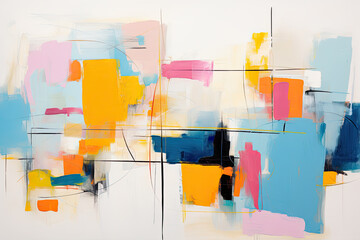 Abstract Blaze: Modern Expressionism Explodes with Bold Color & Geometry