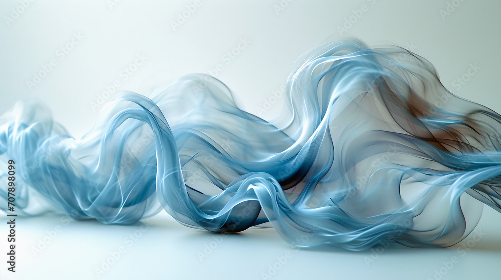 Poster abstract background with wavy waves and lines. blue waves. generative ai