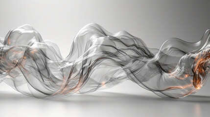 Abstract background with wavy waves and lines. Wavy wallpaper. Generative AI