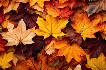 Autumn Leaves Pattern Background