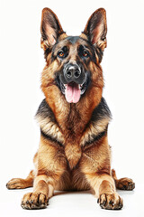 German Shepherd dog isolated on white background