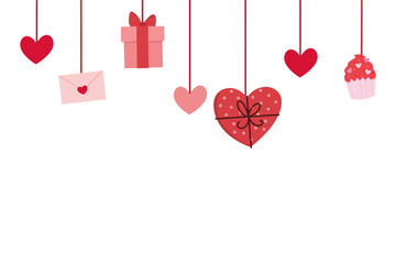 Decorative cute valentine vector illustration