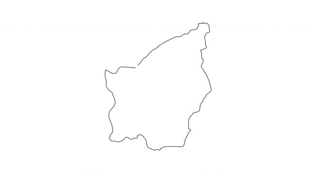San Diego state map sketch animation