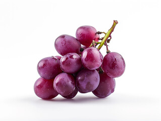 Fresh purple grape isolated on white background. Minimalist style. 