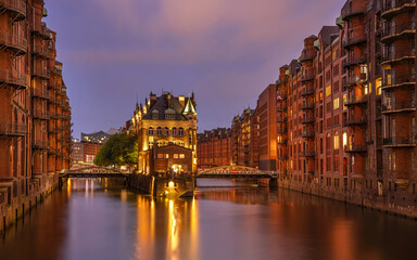 Obraz premium Warehouse district of Hamburg, Germany