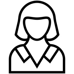 Secretary Line Vector Icon