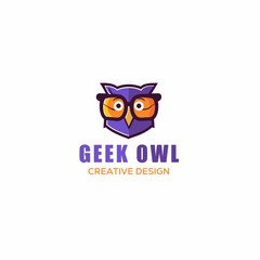 Geek Owl logo template