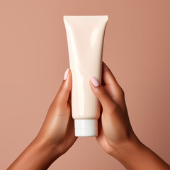 hand with cream isolated