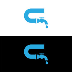 Plumbing letter C logo vector design. Suitable for pipe service, drainage, sanitation home, and maintenance service company